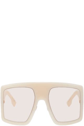 Dior: Beige DiorSoLight1 Sunglasses 